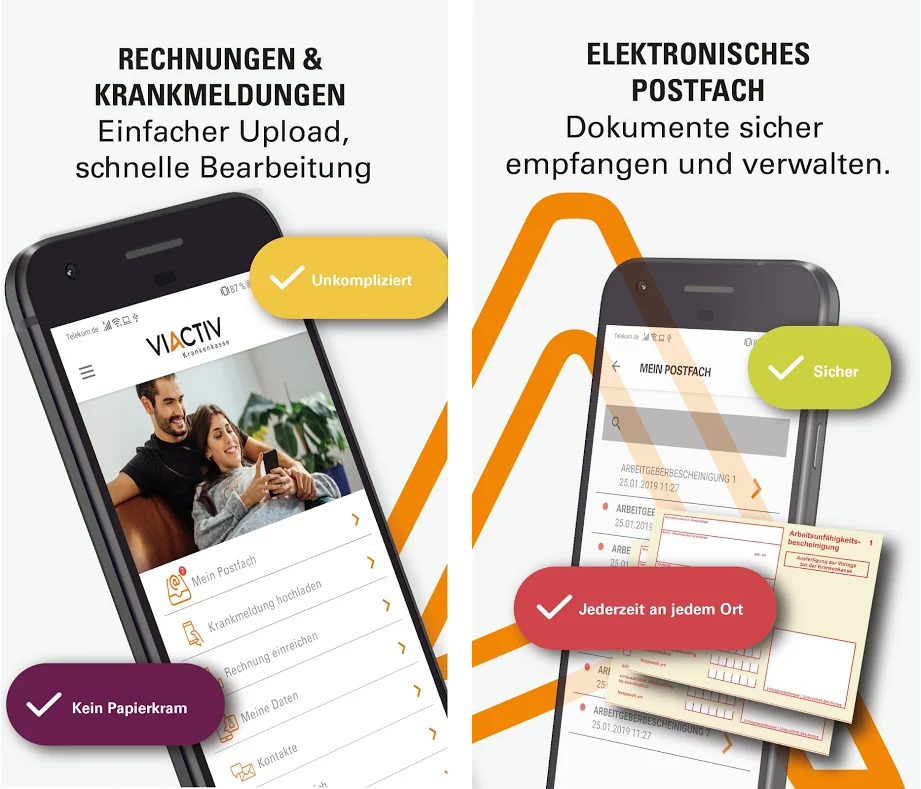 Viactiv Krankenkassen-App mit DRACOON